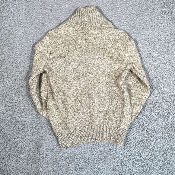 Vintage CBS Records Sweater Men's Pullover Cowl Neck Gray Wool Campus Small - Picture 7 of 8